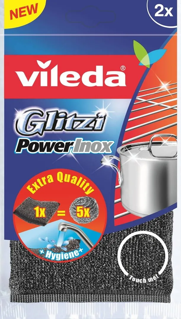VILEDA Burete de vase Glitzi Power Inox-2 buc