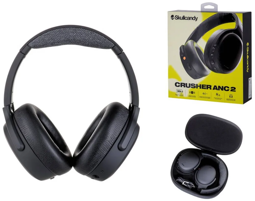 Casti Bluetooth SkullCandy Crusher ANC2 Wireless True Negru