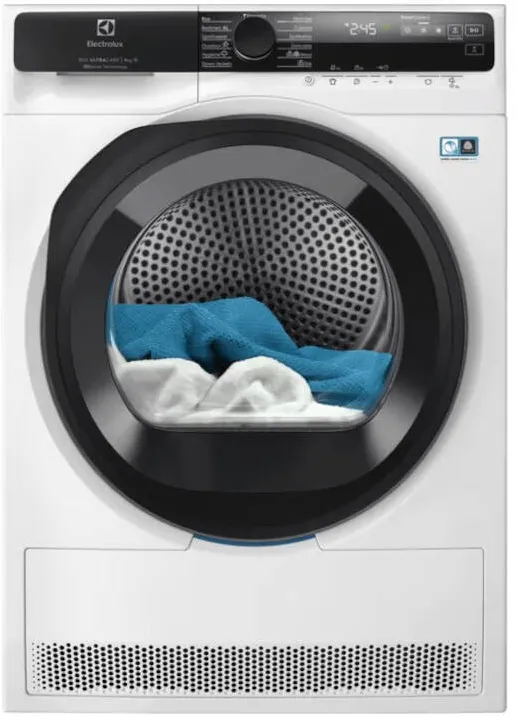 ELECTROLUX Uscator de rufe Electrolux Ecoline EW8D595MCE, Pompa de caldura, 9 kg, 18 programe, Clasa C, Wi-Fi, Motor Inverter, Display LED, SteamCare, Sensicare, 3DSense, Usa reversibila, Iluminare interioara tambur, Alb