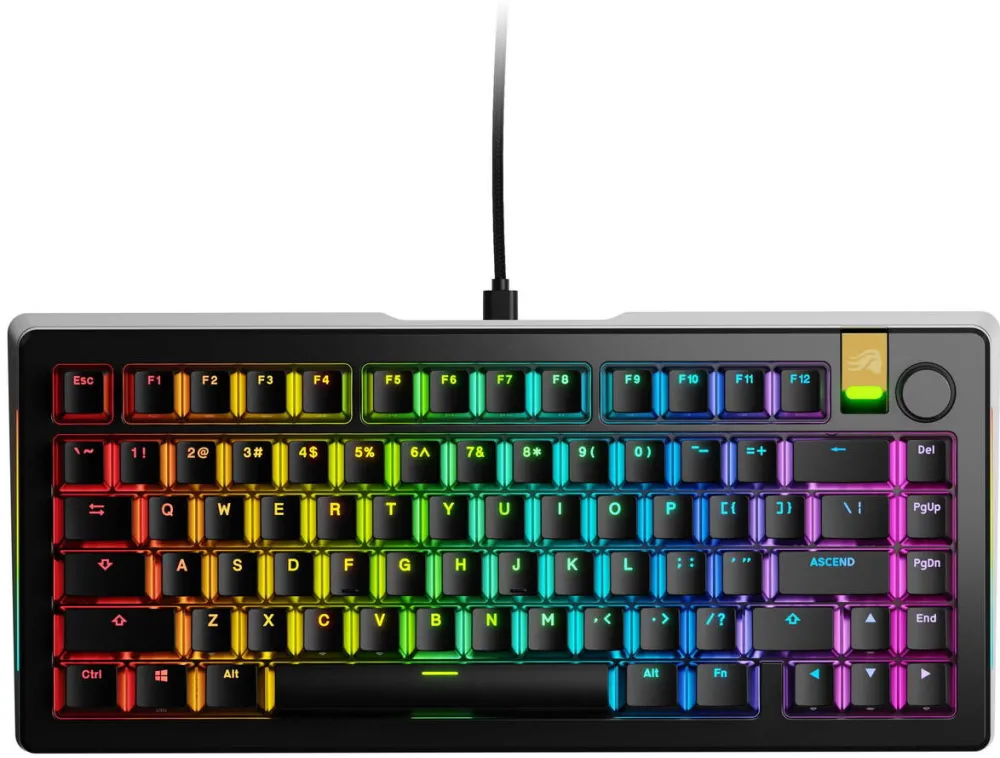 Tastatura Glorious Glorious GMMK 3 Pro HE 75 % Gaming-Tastatur - Pre-Built, ANSI (US), Fox HE Switches, schwarz