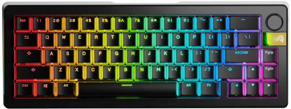 Tastatura Glorious Glorious GMMK 3 Pro HE Wireless 65 % Custom Gaming-Tastatur - Pre-Built, ANSI (US), Fox HE Switches, schwarz
