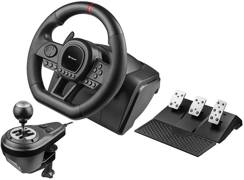 Volan TRACER Black Steering Wheel + Pedals PlayStation 4, PlayStation 3, Xbox One, Xbox 360, Switch, PC
