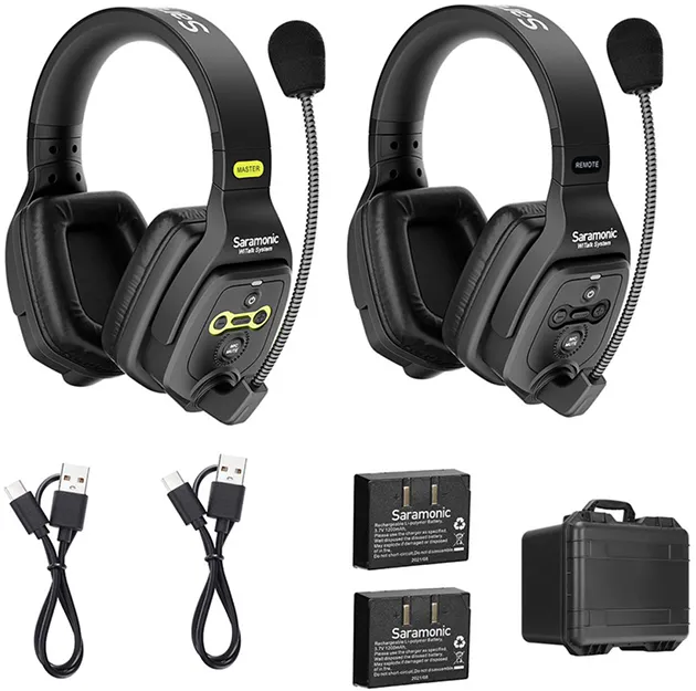 SARAMONIC Solutie intercom stereo comp Saramonic WiTalk WT2D2xbat, 2 pers, Full-Duplex 1.9GHz, dual-ear