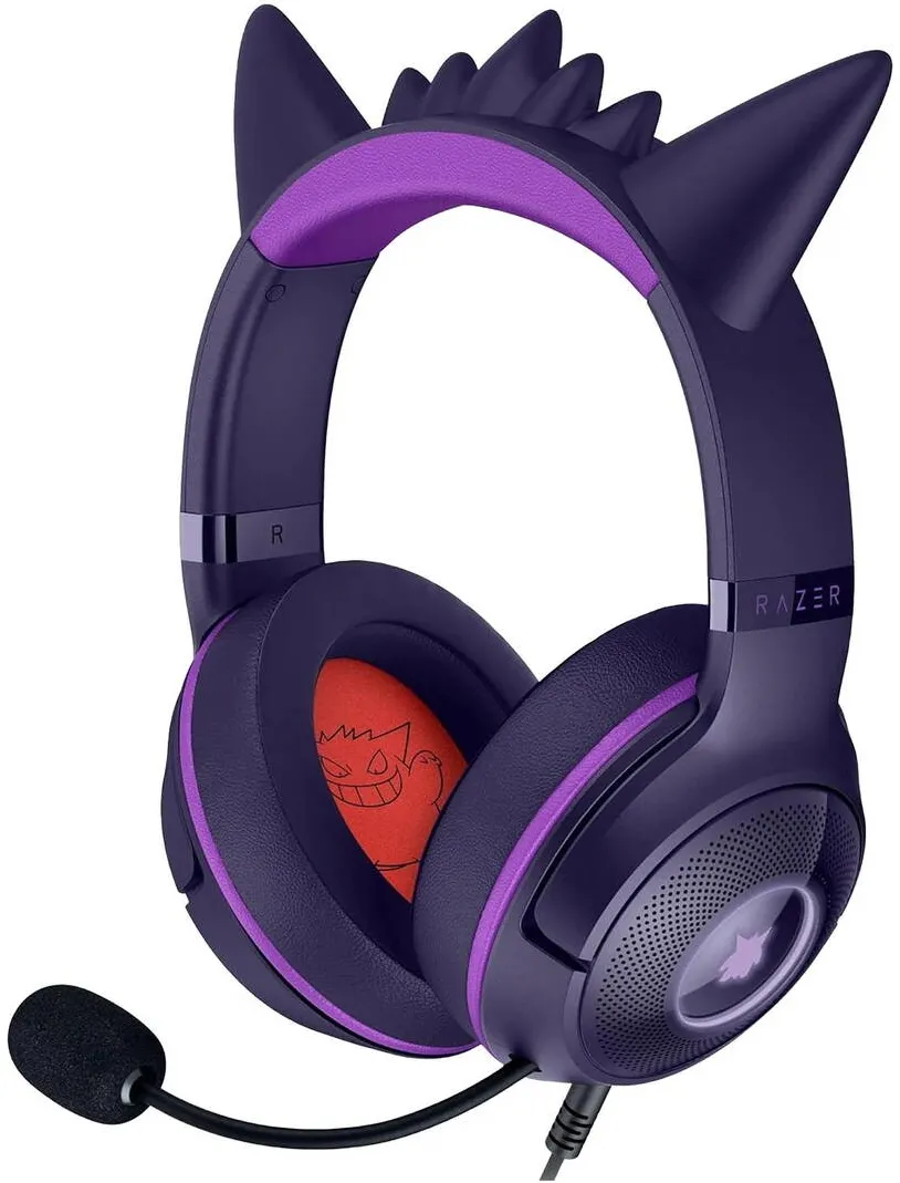 Casti Over-Head RAZER Kraken Kitty V2, Pokémon Gengar Ed.