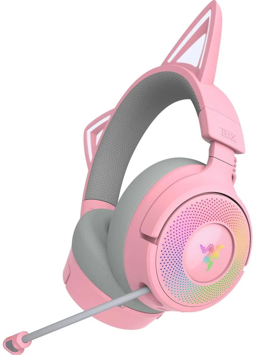 Casti Over-Head RAZER Kraken Kitty V3 Pro, Quartz