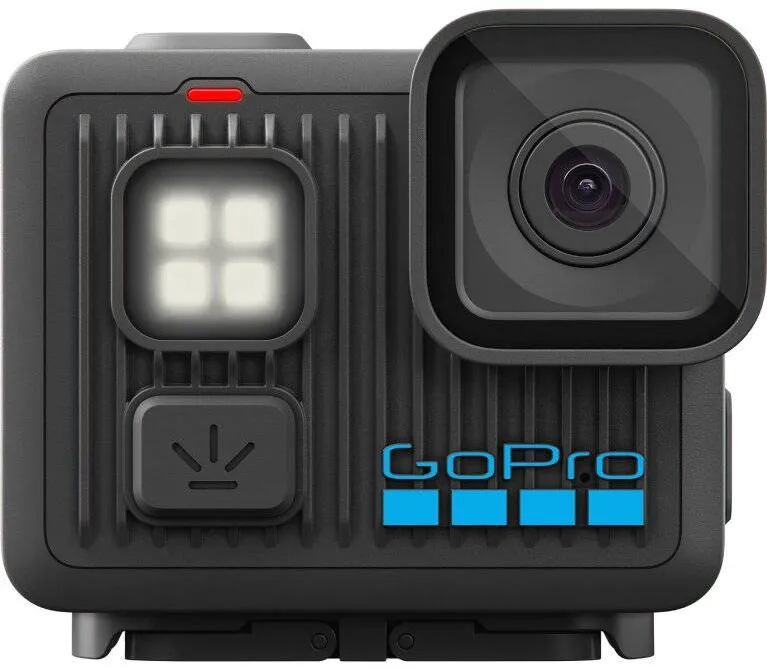 GoPro LIT HERO - Camera de actiune usoara, compacta, impermeabila, cu lumina incorporata, video 4K60 Ultra HD, fotografie de 12 MP, ecran tactil, stabilizare hiper-neteda