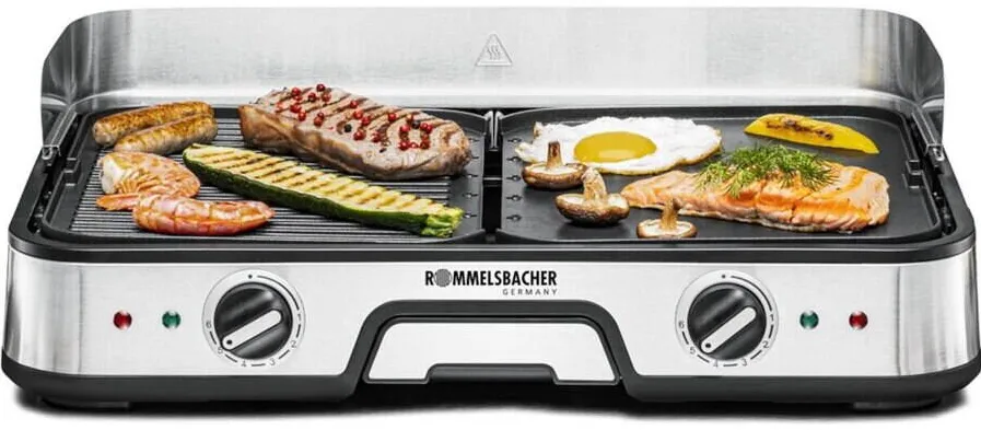 ROMMELSBACHER Gratar electric Rommelsbacher BBQ 2025, 2000 W, negru/argintiu