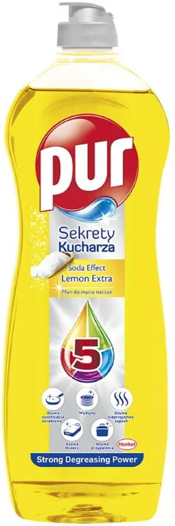 Chemia PUR Lemon, detergent lichid pentru spalat vase, manual, 750ml