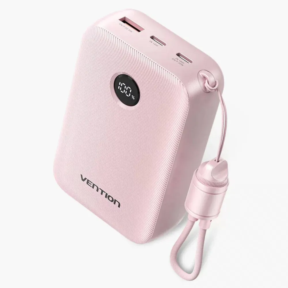 Vention Baterie Externa Vention 20000mAh 2 x USB-C 1x USB-A Roz
