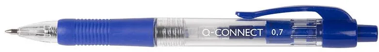 Q-CONNECT Pix cu mecanism, rubber grip, varf 1.0mm, Q-Connect - albastru