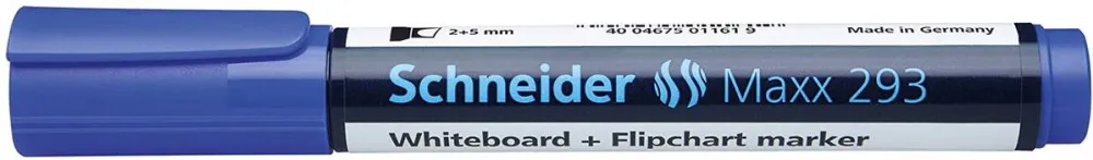 Schneider Marker SCHNEIDER Maxx 293, pentru tabla de scris+flipchart, varf tesit 2-5mm - albastru