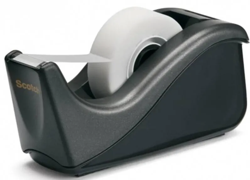 3M-Scotch Dispenser banda adeziva, banda 19mm x 33m inclusa, 3M - SCOTCH C60 - negru