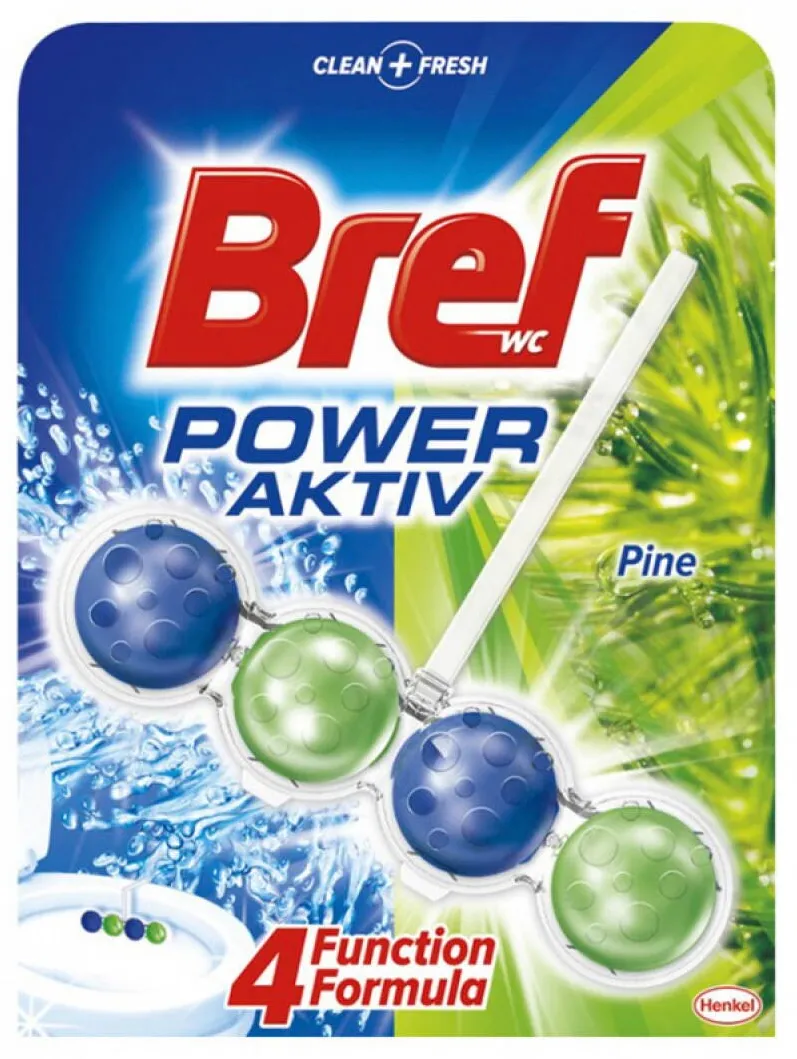Chemia BREF Power Aktiv Pine, odorizant solid pentru toaleta, bilute - 50 grame/blister