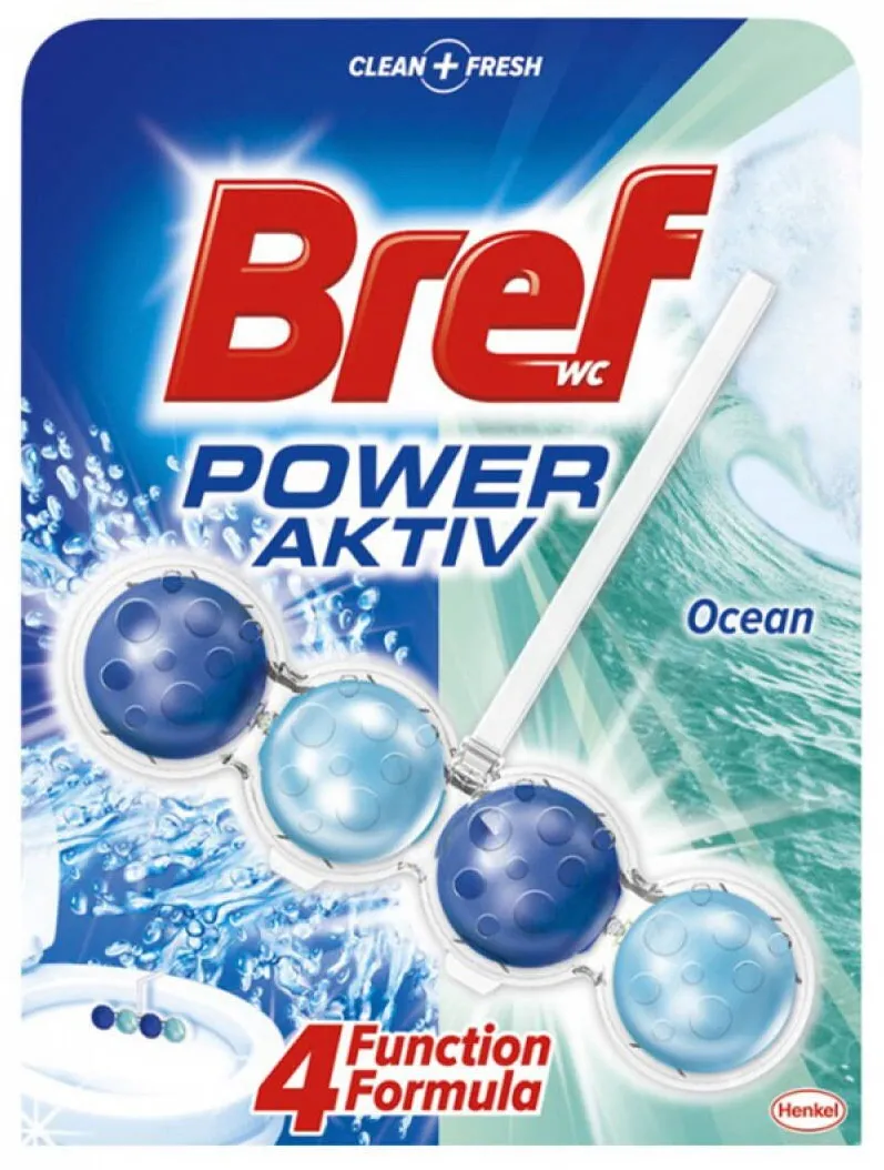 Chemia BREF Power Aktiv Ocean, odorizant solid pentru toaleta, bilute - 50 grame/blister