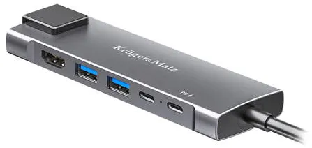 Hub USB Kruger&Matz ADAPTOR HUB USB TIP C HDMI/2X USB3.0/2X USB TIP C/RJ45