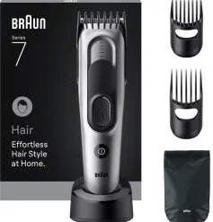 BRAUN Series 7 Hair Clipper HC7590, hair clipper silver/black