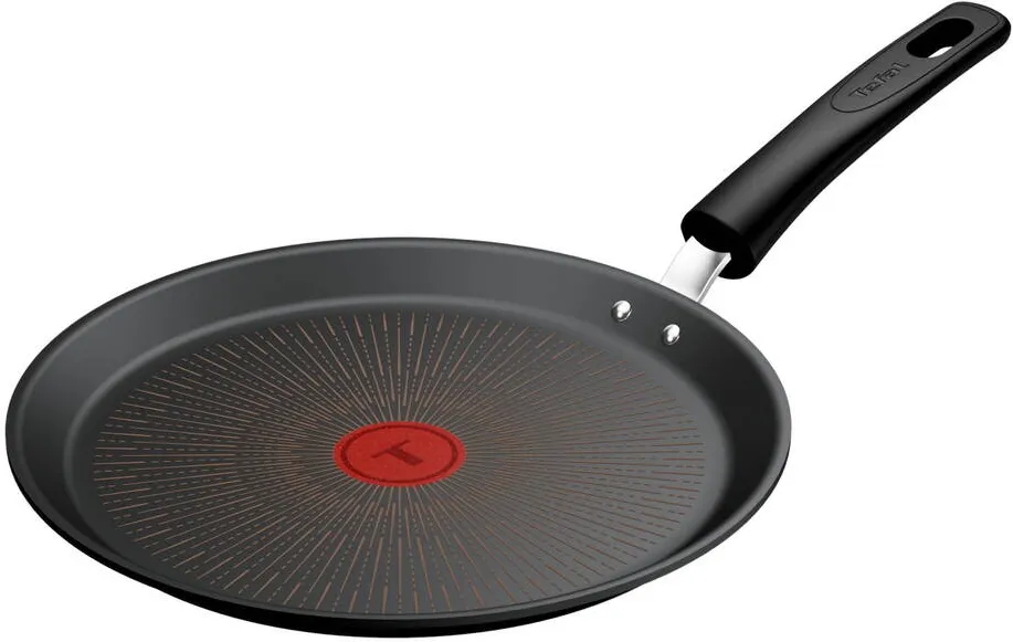 TEFAL Tigaie de clatite Tefal Excellence, 25 cm, inductie, invelis antiaderent, indicator Thermo-Signal, aluminiu, negru