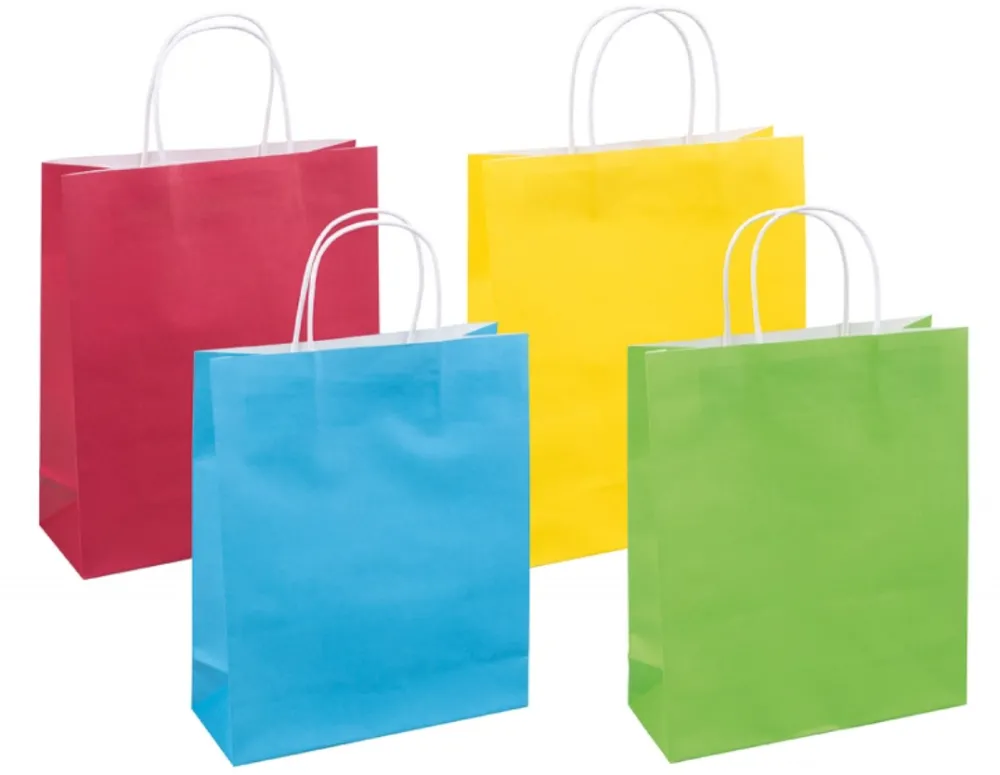 Donau Home Punga cadou, hartie kraft 120gsm, culori uni, 25x30x10cm, DONAU Home - culori asortate