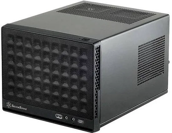 Carcasa PC Silverstone Compact Computer Cube Case SST-SG13WB-Q Sugo Mini-ITX, black white