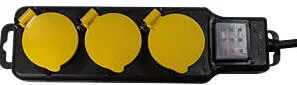 Logilink Prelungitor LPS253 3x Schuko 1.5m Black Yellow