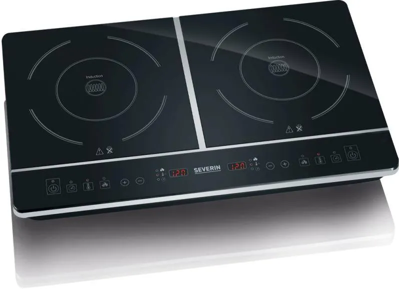 Plita SEVERIN DK 1031, 3400W, 2 zone de gatit, cronometru, Negru