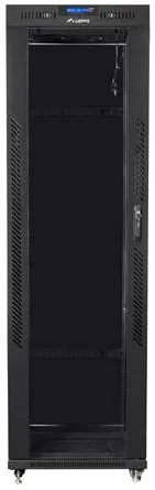 Cabinet rack LANBERG FF01-6042-12BL 19'' 42U 600x1000 mm negru usa din sticla neagra LCD
