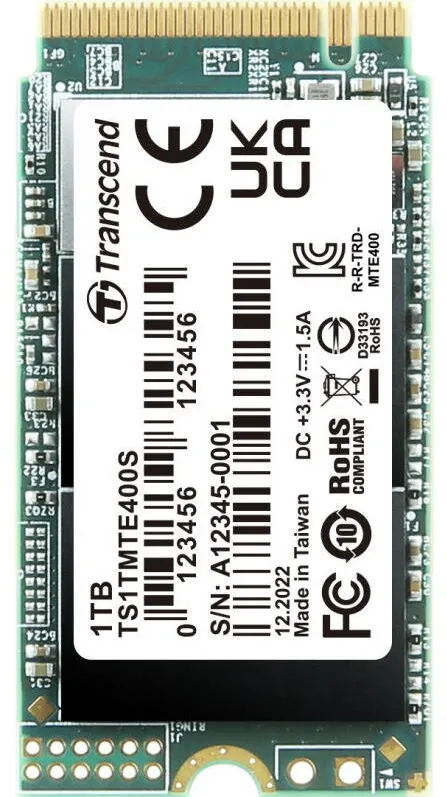 SSD Transcend MTE400S 512GB PCI Express 3.0 x4 M.2 2242