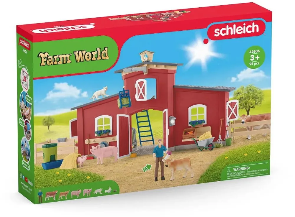 Figurina Schleich Large Barn with Animals and Accessories Farm World