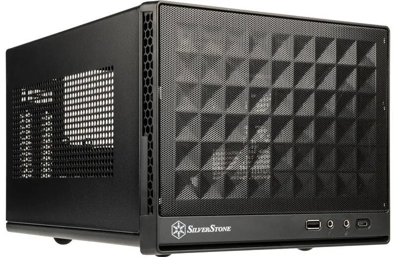 Carcasa PC Silverstone SST-SG13B-C Sugo 13, Mini-ITX, panou frontal plasa, USB tip C - negru