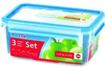 Emsa Cuti Emsa Clip & Close Food Container Set- Set of 3 - 0.55 / 1.0 / 2.3 L