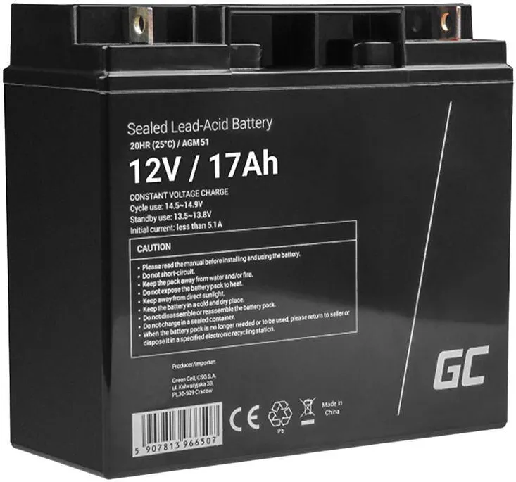 Acumulator AGM Green Cell AGM51 12V 17Ah