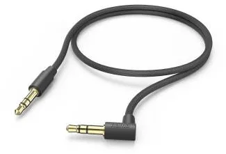 HAMA Aux Cable, 3.5 mm Jack - 3.5 mm Jack, 90° Angled Plug, 0.5 m, black