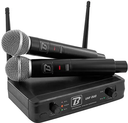 Microfon BoomTone DJ STATIE 2 MICROFOANE UHF WIRELESS 663.5MHZ/682.2MHZ