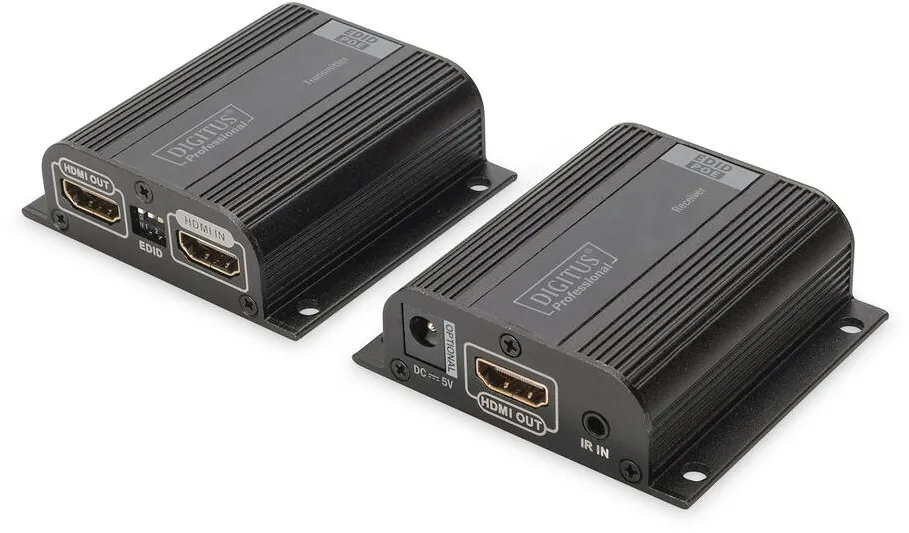 Adaptor Digitus  HDMI Extender Set, 50 m over network cable (CAT 6/6a/7), EDID, 1x HDMI loop out, FHD, 1080p