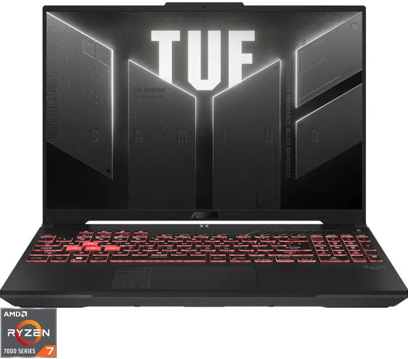 Laptop Asus Gaming 16'' TUF A16 FA607NUG, FHD+ 144Hz, Procesor AMD Ryzen 7 7445HS (16M Cache, up to 4.7 GHz), 16GB DDR5, 512GB SSD, GeForce RTX 4050 6GB, No OS, Mecha Gray