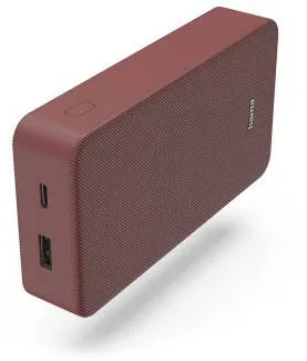 HAMA "Colour 20" Power Pack, 20000 mAh, 2 Outputs: USB-C, USB-A, red