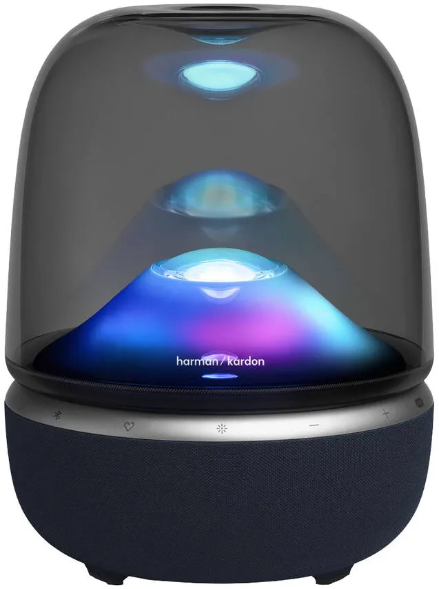 HARMAN KARDON Sistem audio Harman Kardon Aura Studio 5 Wi-Fi, 160 W, Lumina ambientala, Bluetooth 6.0, Auracast, Negru