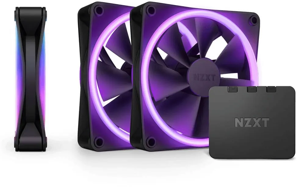 NZXT Kit ventilatoare NZXT F120 RGB Duo Black, 3 bucati + Controler RGB