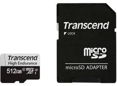Card de Memorie Transcend Transcend USD350V, 512 GB, microSDXC, Class10, UHS-I, U3, High Endurance