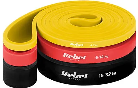 Rebel SET 3 BENZI ELASTICE POWER BAND 4-32KG REBEL ACTIVE