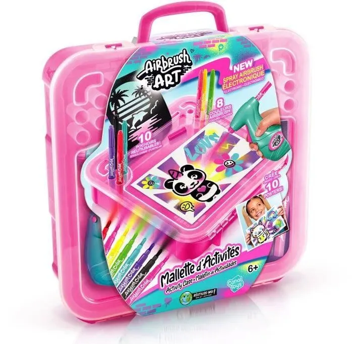 Jucarie creativa Canal Toys Set creativ pentru copii, Canal Toys, Airbrush Art, multicolor, 6 ani+
