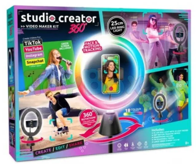 Jucarie creativa Canal Toys Set de filmare video, kit pentru creatie, Studio Creator 360°, Canal Toys