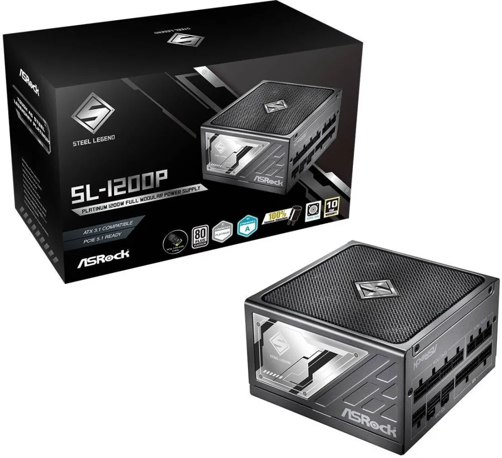 Sursa PC ASRock Steel Legend 1200W 80+ Platinum modulara 13.5cm ATX 3.1