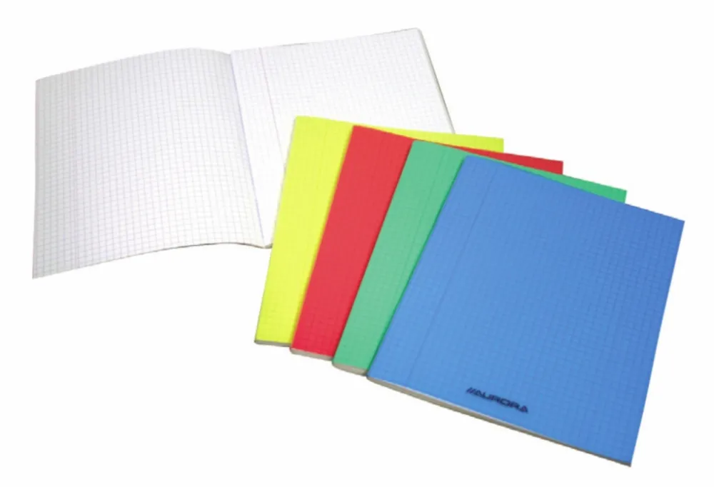 Aurora Caiet A5, 36 file - 80g/mp, liniat stanga, coperta PP transparent color, Aurora - dictando