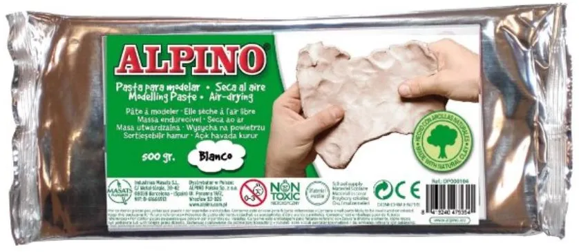 Alpino Pasta de modelat, 500 grame, Alpino - alba