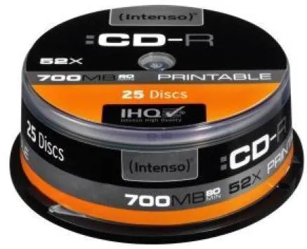 Intenso CD-R Intenso [ cutie 25 | 700MB | 52x ] imprimabil - Fullface