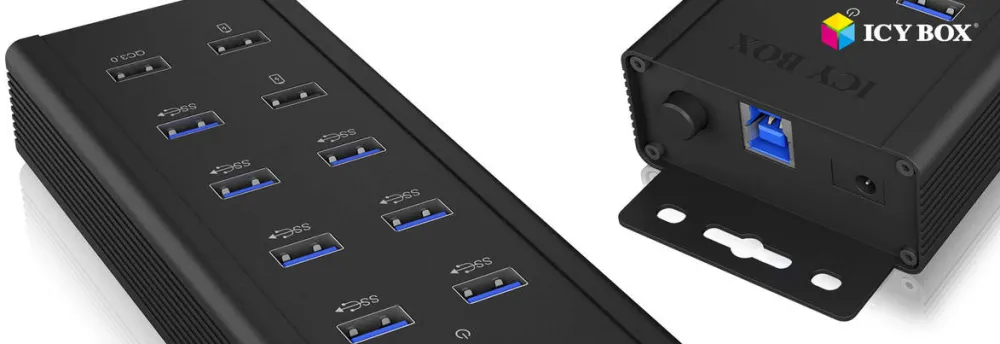 Hub USB RaidSonic IcyBox 7x Port USB 3.0 HUB and 3 charge ports