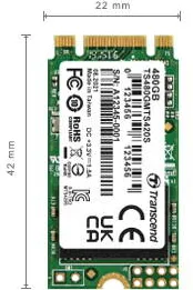 SSD Transcend 480GB M.2 2242  SATA3 B+M Key TLC