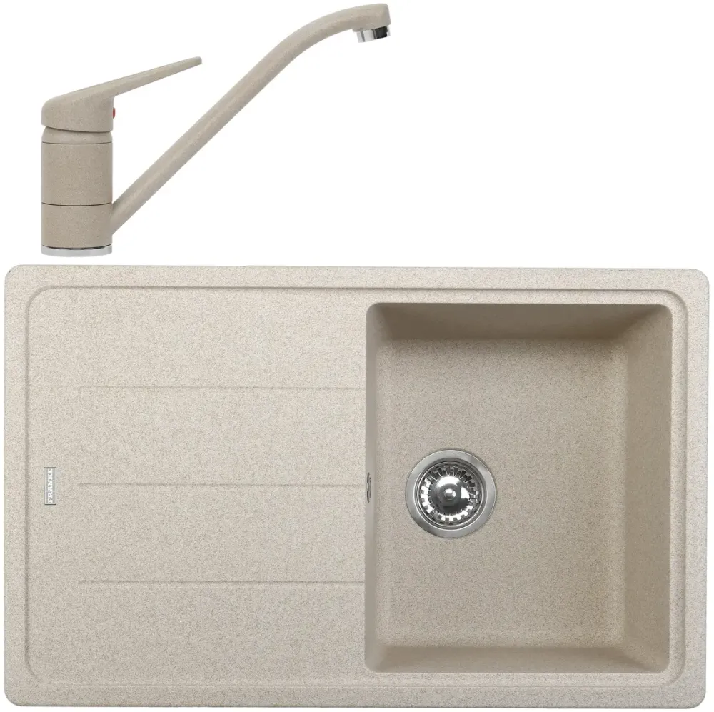 Franke Pachet chiuveta fragranite BFG 611-78 + Baterie Novara Plus, cartus ceramic, Avena