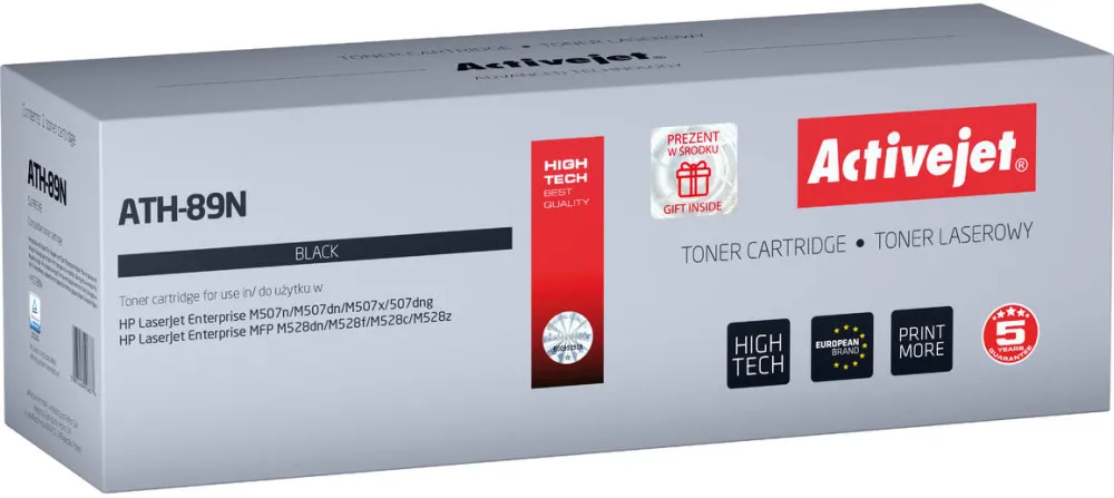 Toner imprimanta ACTIVEJET Compatibil ATH-89N printer for HP; Replacement HP CF289A; Supreme; 5000 pages; black - with chip